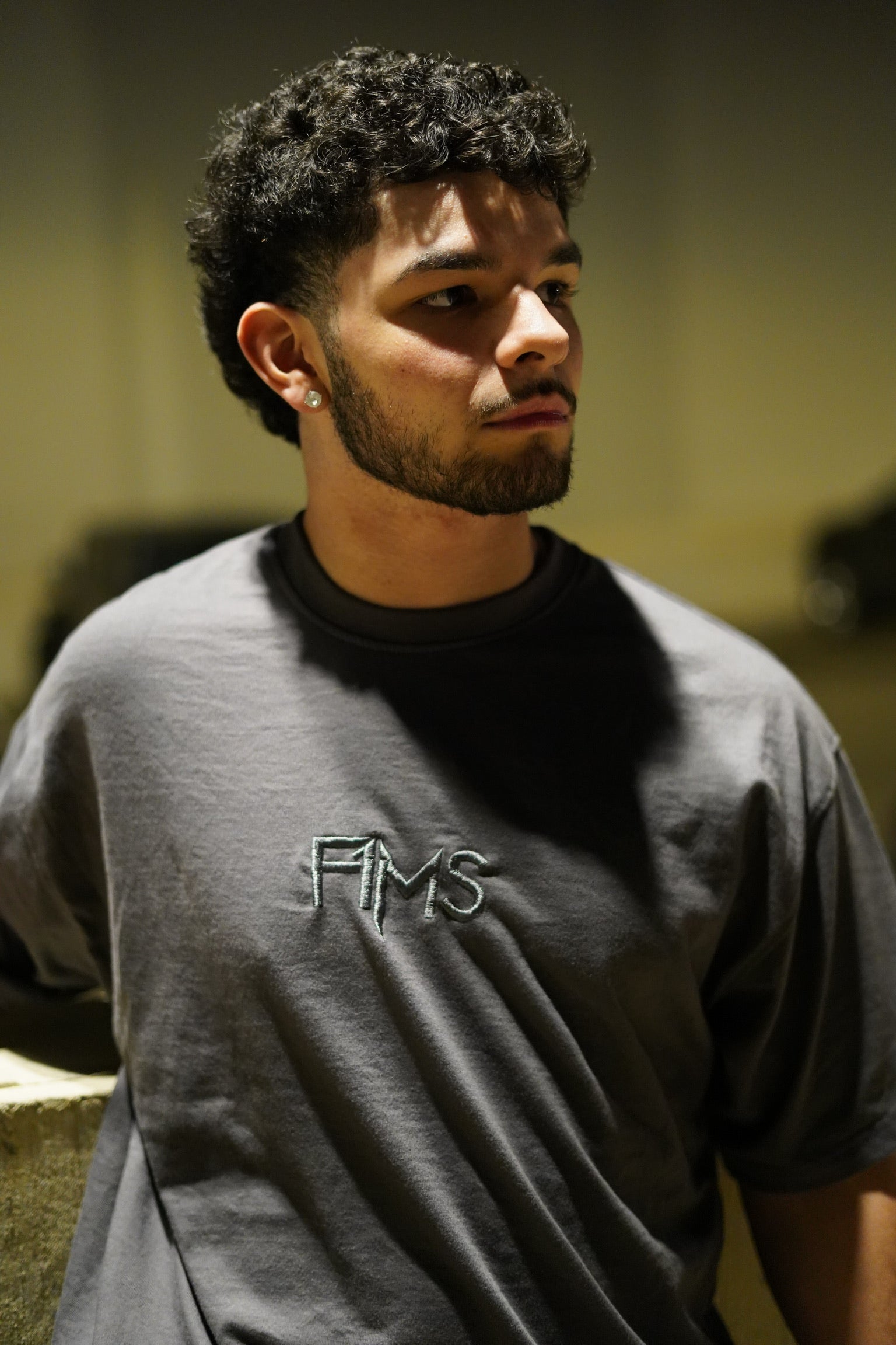 Grey Oversized Faded T-Shirt F1MS "Outerspace"