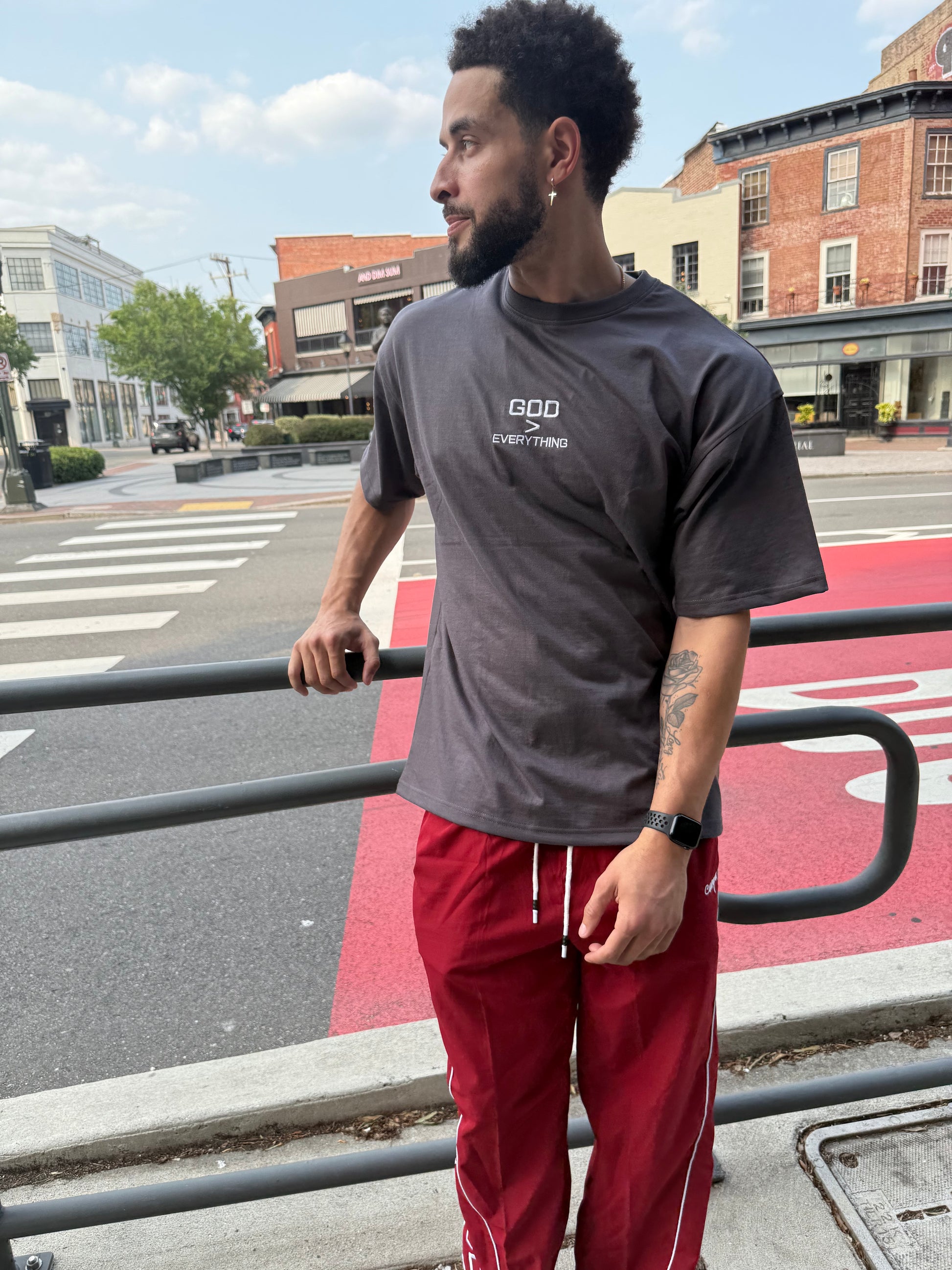 God > Everything Grey Oversized T-shirt