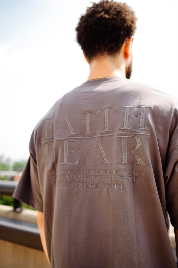 Grey Oversized Faded T-Shirt F1MS "Outerspace"
