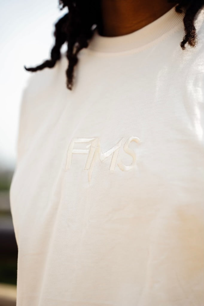 F1MS on Faded Bone Oversized Shirt